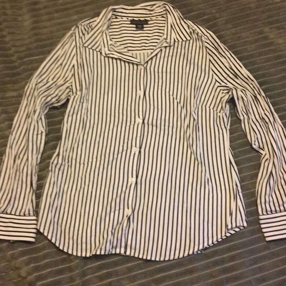 Striped button down